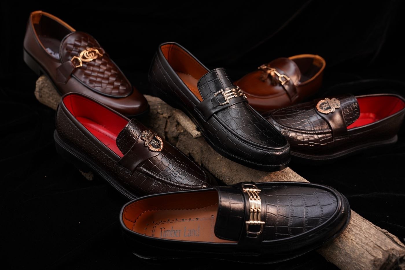 Several pairs of leather shoes